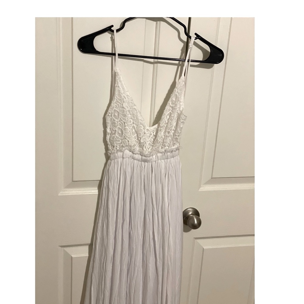White maxi dress